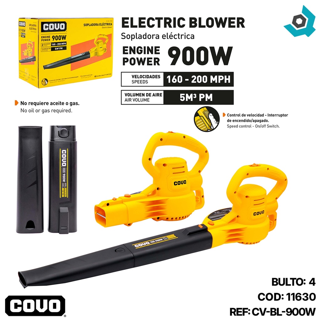 SOPLADORA ELECTRICA 900W COVO