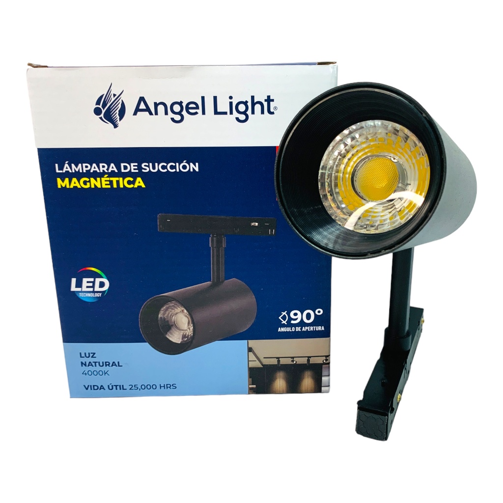 LAMPARA LED PARA RIEL MAGNETICO 24W 4000K NEGRO ANGEL LIGHT
