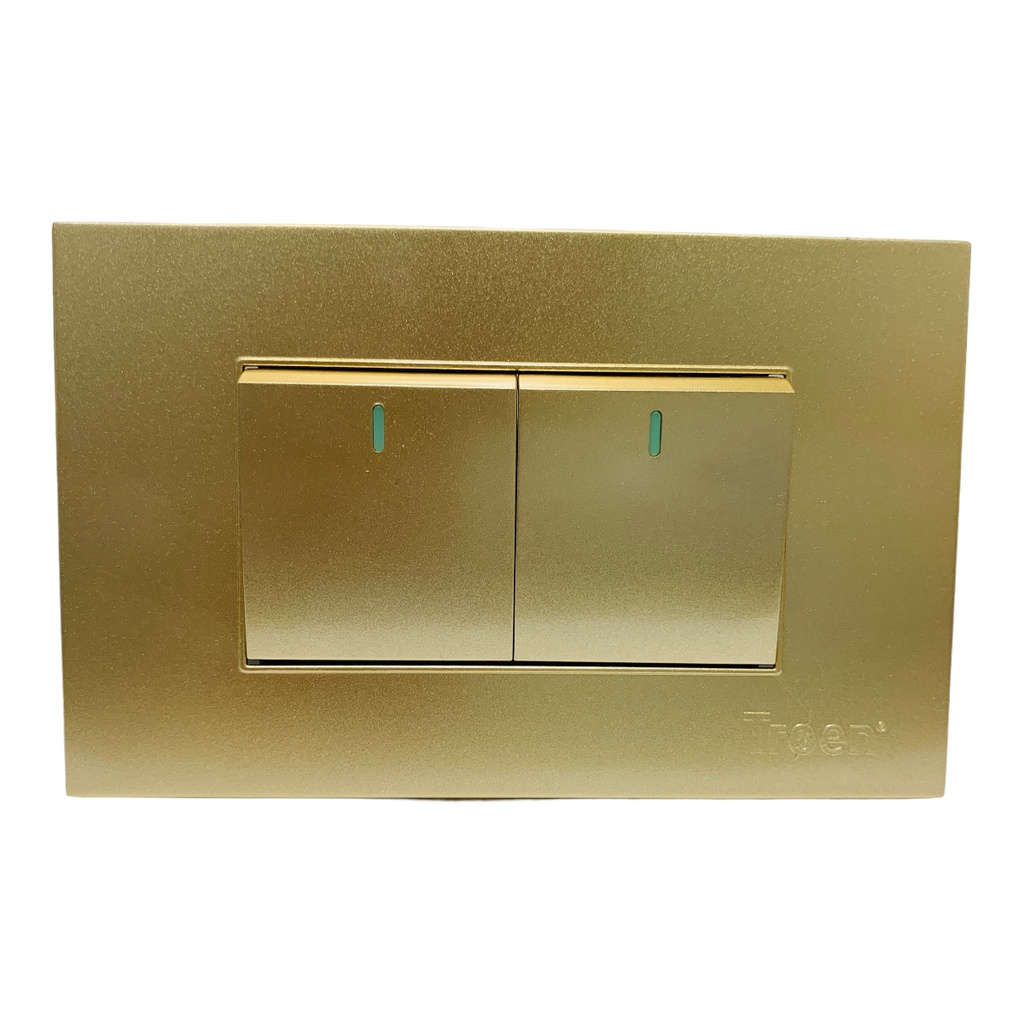 APAGADOR DOBLE 3 WAY DORADO TROEN