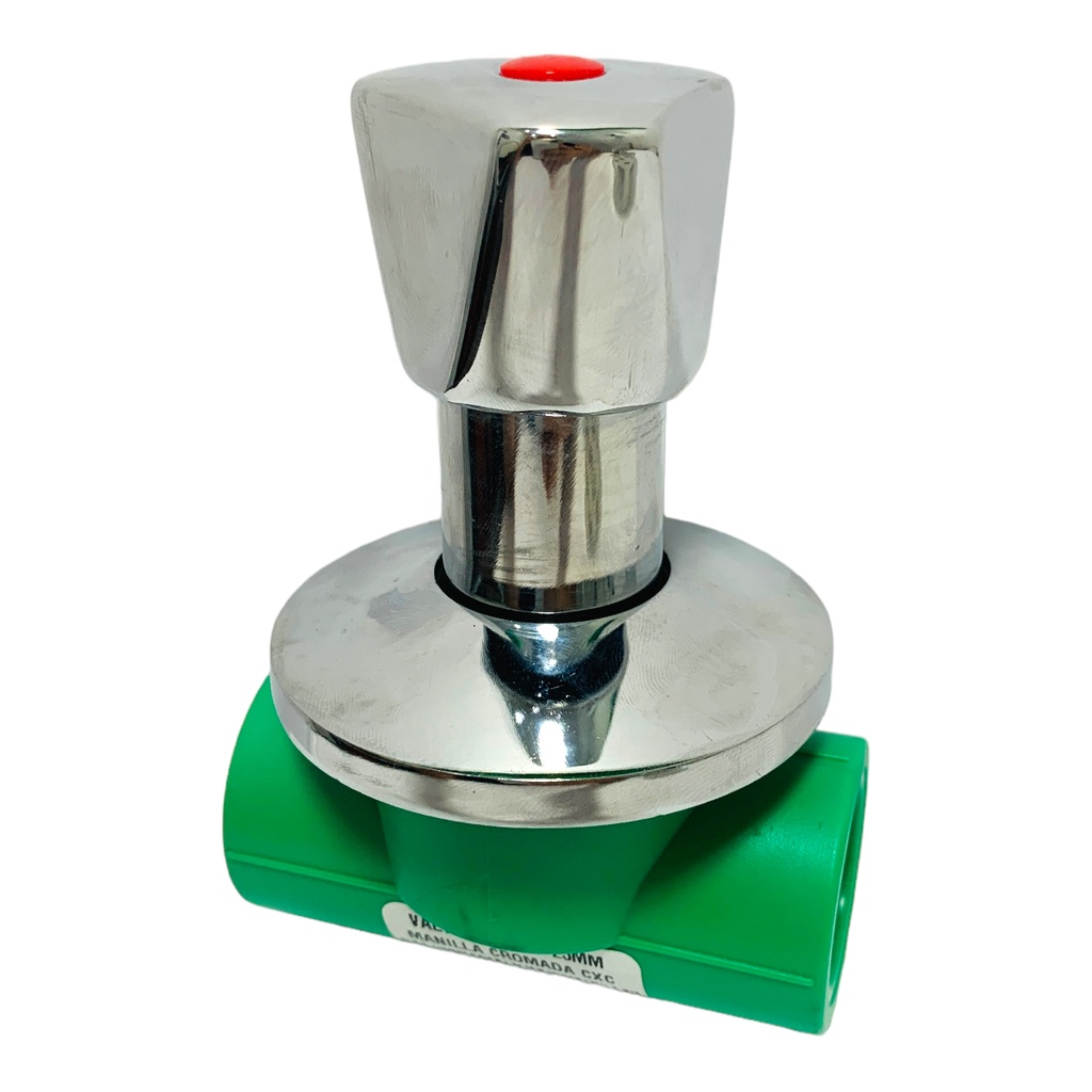 VALVULA PPR PRES 25MM MANILLA CROMADA CXC POLIFUSION TUBRICA