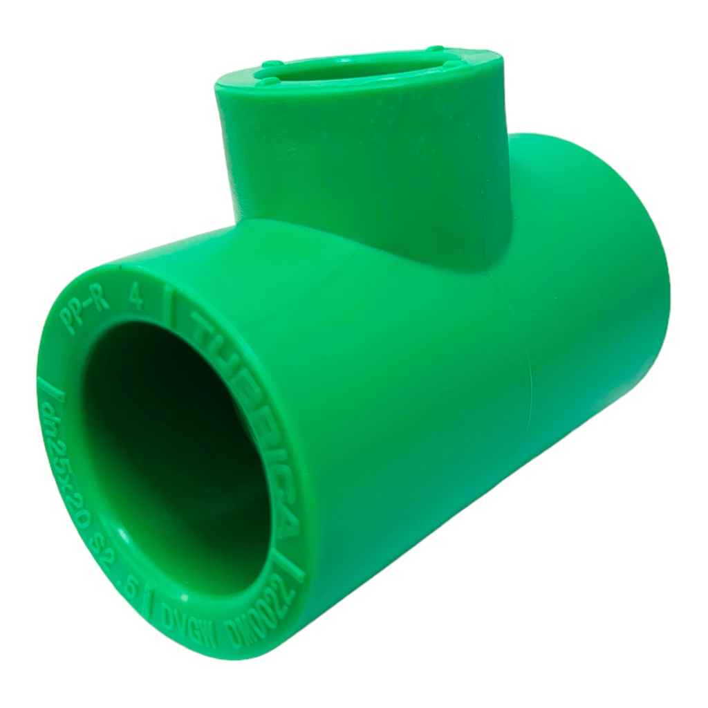TEE REDUCCION PPR PRES 25 X 20MM CXCXC POLIFUSION TUBRICA