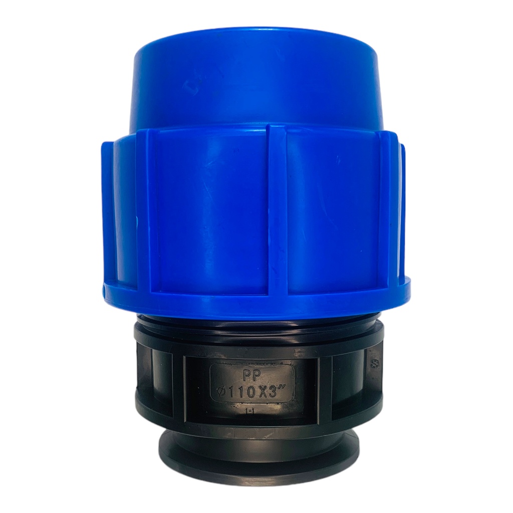 ADAPTADOR HEMBRA 110MM SALIDA 3" PARA RIEGO PEAD TUBRICA