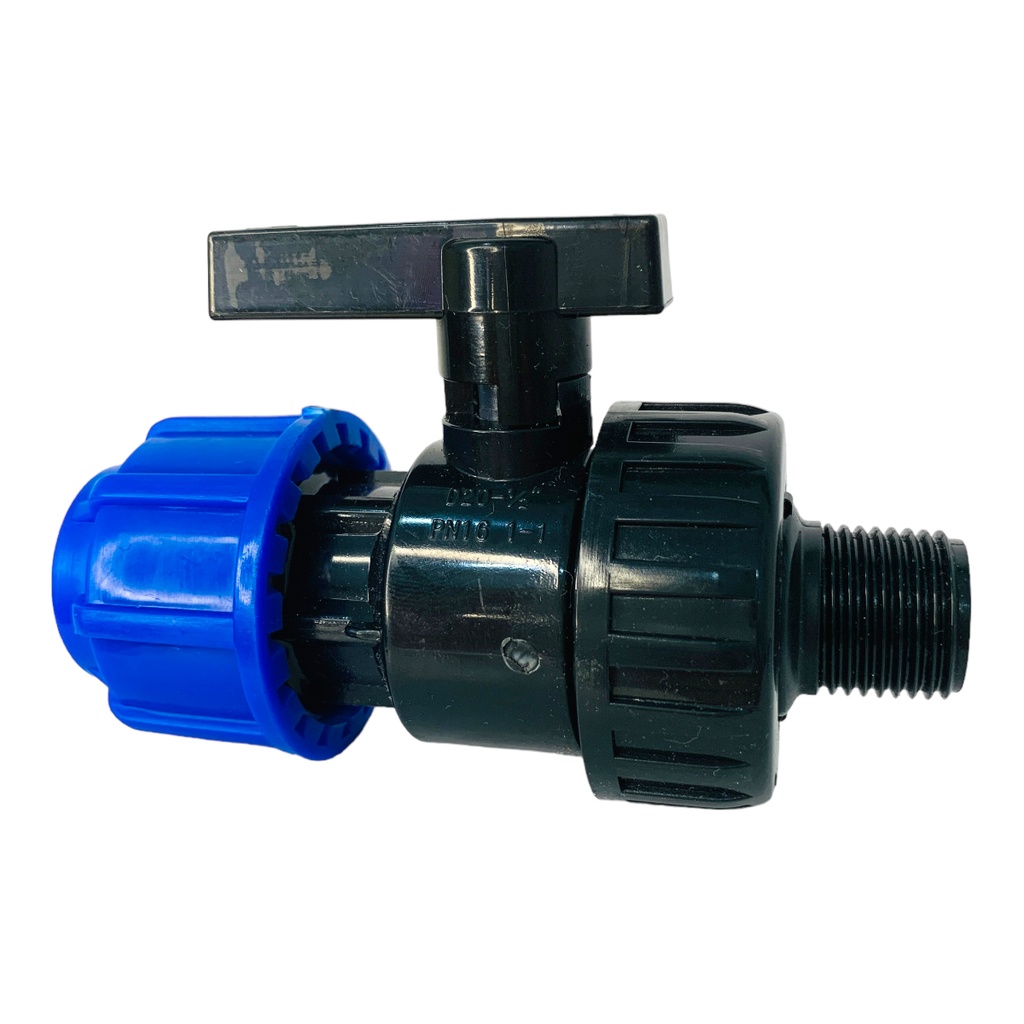 VALVULA UNION 20MM PARA RIEGO PEAD TUBRICA