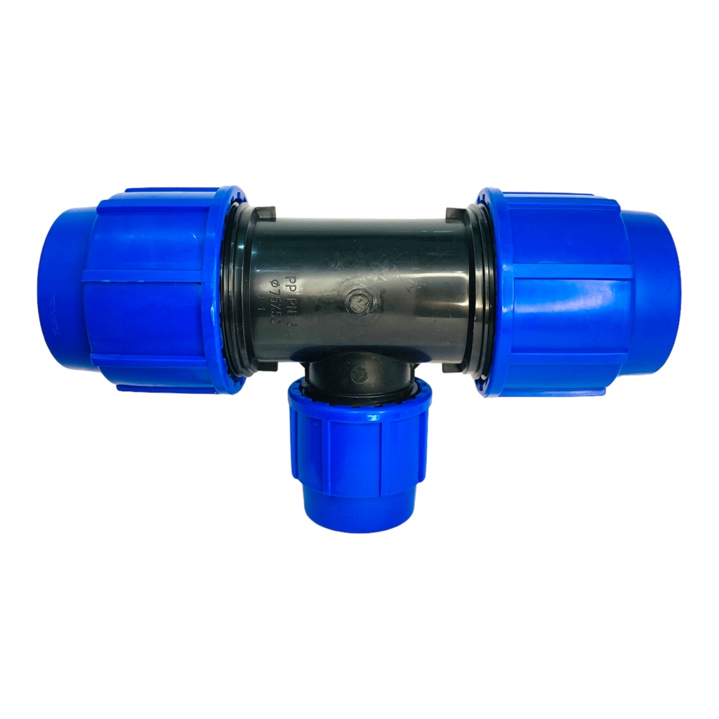 TEE REDU 75 X 50MM PARA RIEGO PEAD TUBRICA