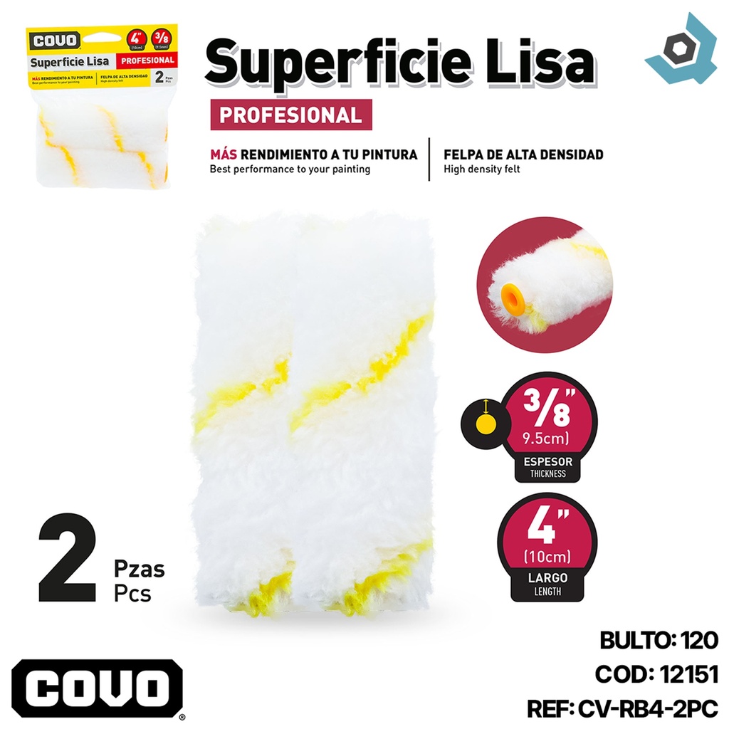 FUNDA PROFESIONAL 4" 2 PZAS COVO