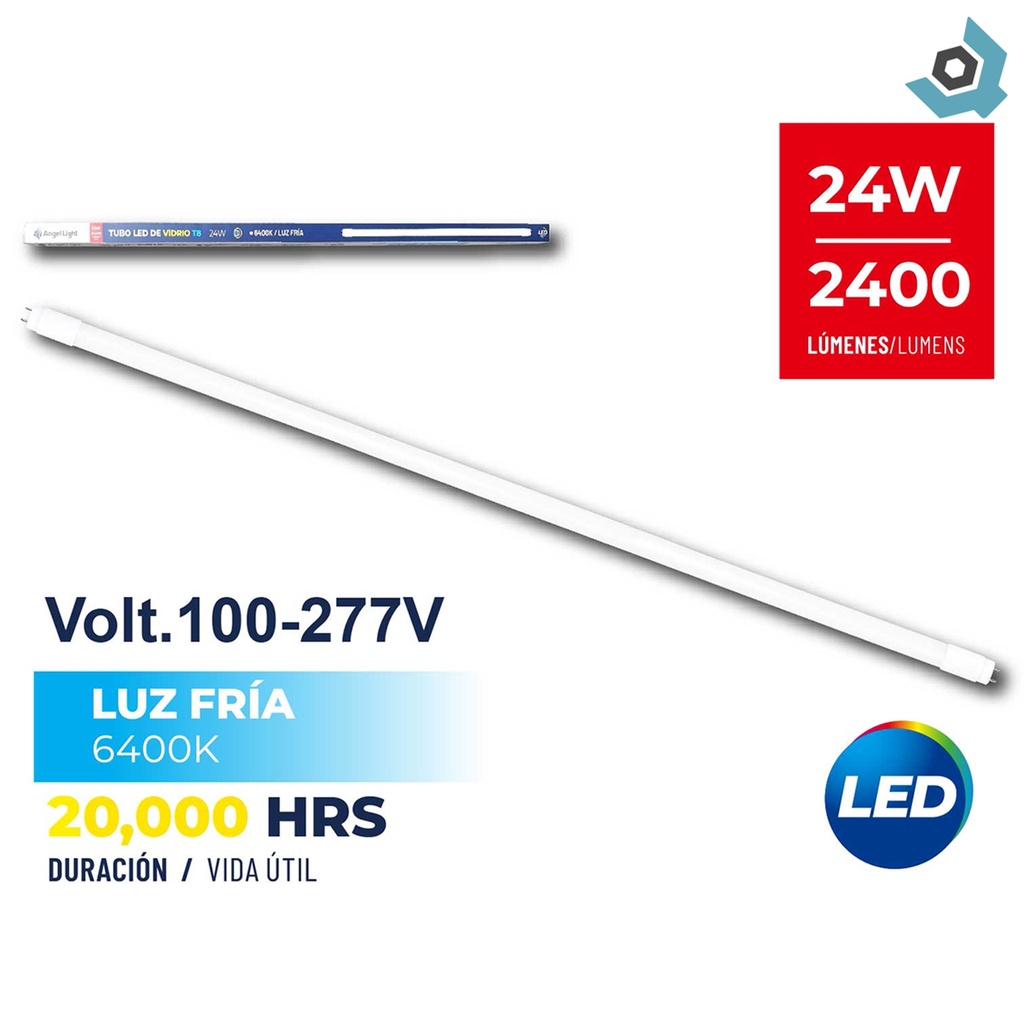 LAMPARA LED DE TUBO 24W 1.2M ANGEL LIGHT