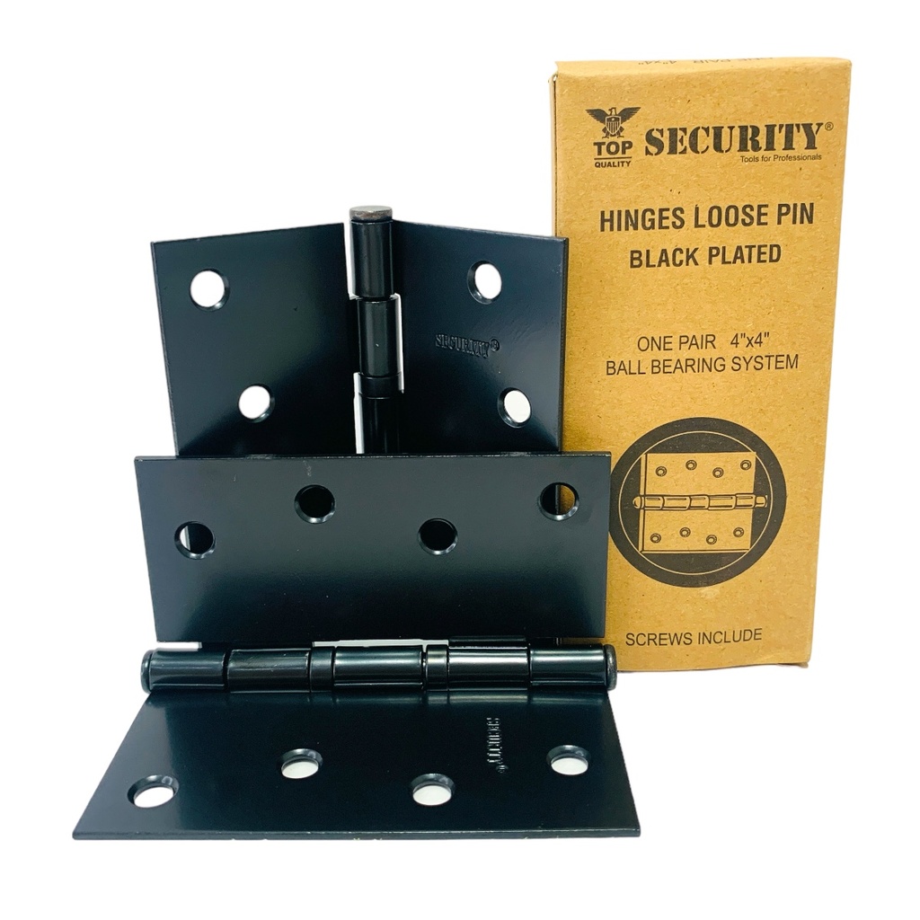 BISAGRA PARA MUEBLES 4" X 4"     NEGRO MATE SECURITY