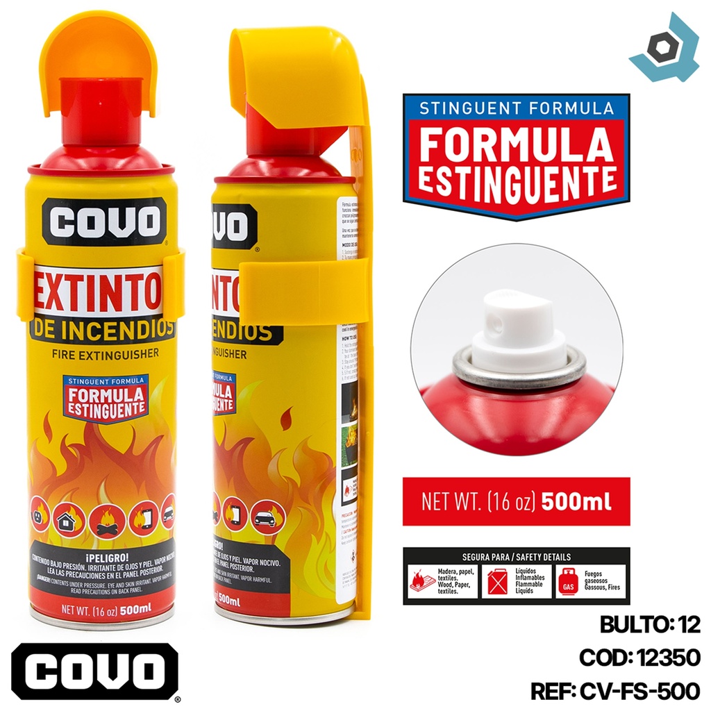 EXTINTOR DE INCENDIOS 500ML COVO