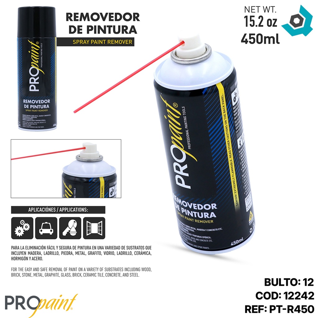 SPRAY REMOVEDOR DE PINTURA 450ML PRO PAINT