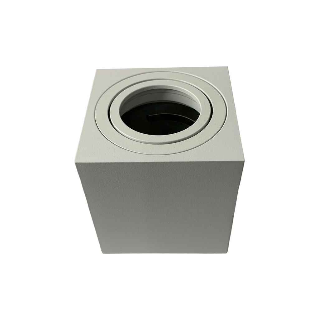 LAMPARA SPOT CUADRADA SUPERFICIAL GU10 8.4CM BLANCO ANGEL LIGHT