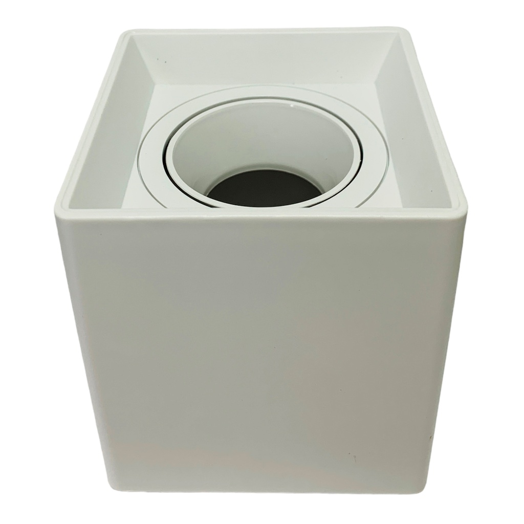LAMPARA SPOT CUADRADA SUPERFICIAL GU10 10.5CM BLANCO ANGEL LIGHT