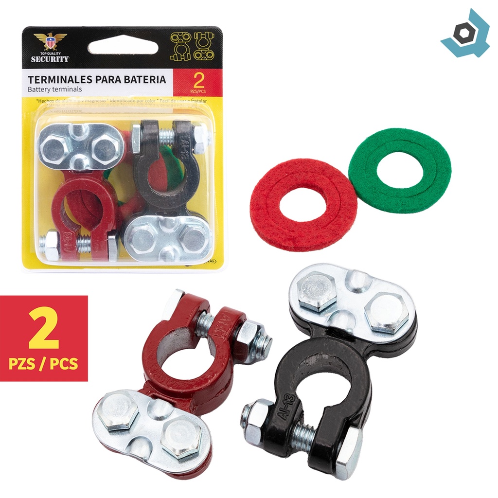 BORNES PARA BATERIA 2 PZAS SECURITY