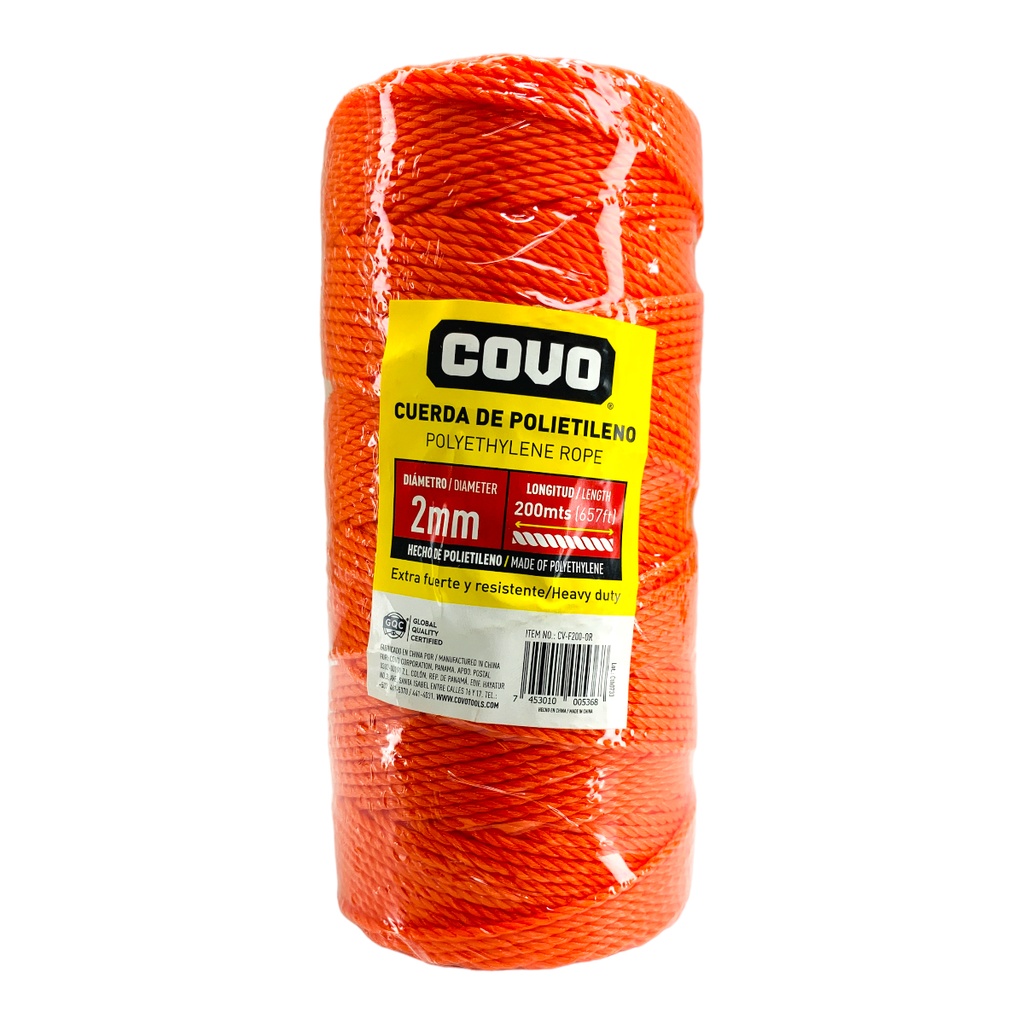 MECATILLO 2MM 200 METROS NARANJA COVO