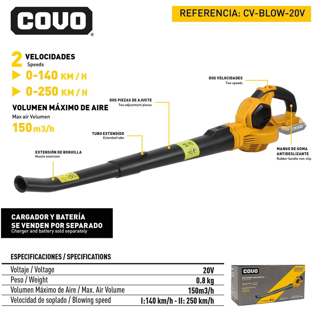 SOPLADOR INALAMBRICO COVO