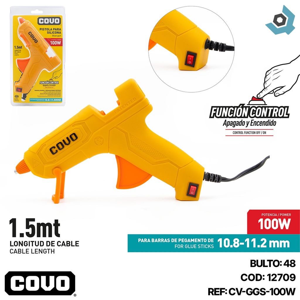 PISTOLA PARA SILICON 100W COVO