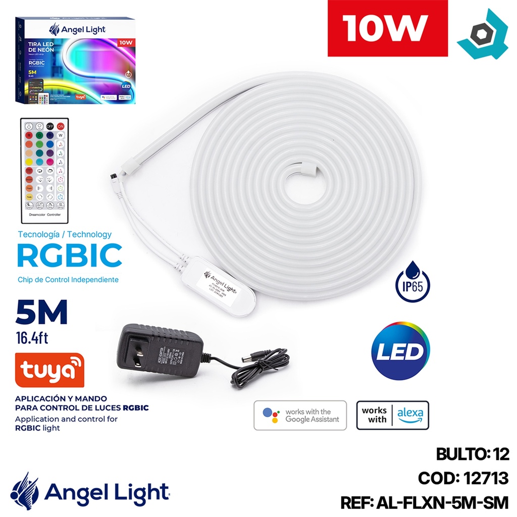 TIRA DE LUZ LED NEON 5 METROS RGBIC ANGEL LIGHT
