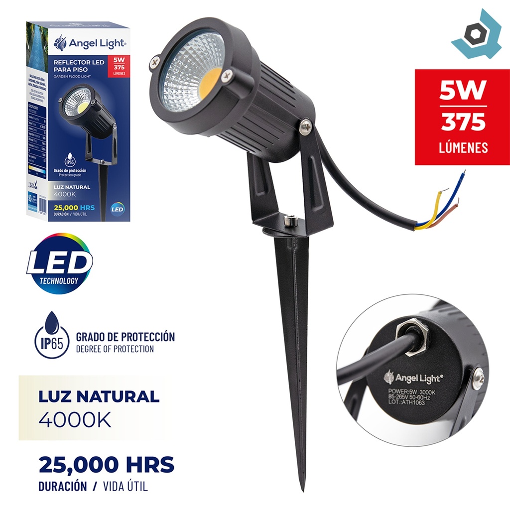 REFLECTOR LED PARA JARDIN 5W 4000K ANGEL LIGHT