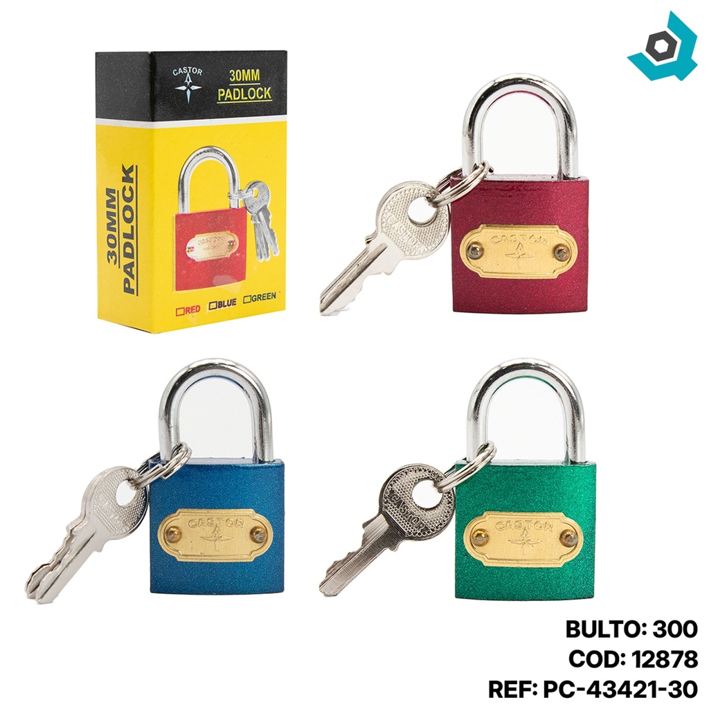 CANDADO 30MM CASTOR