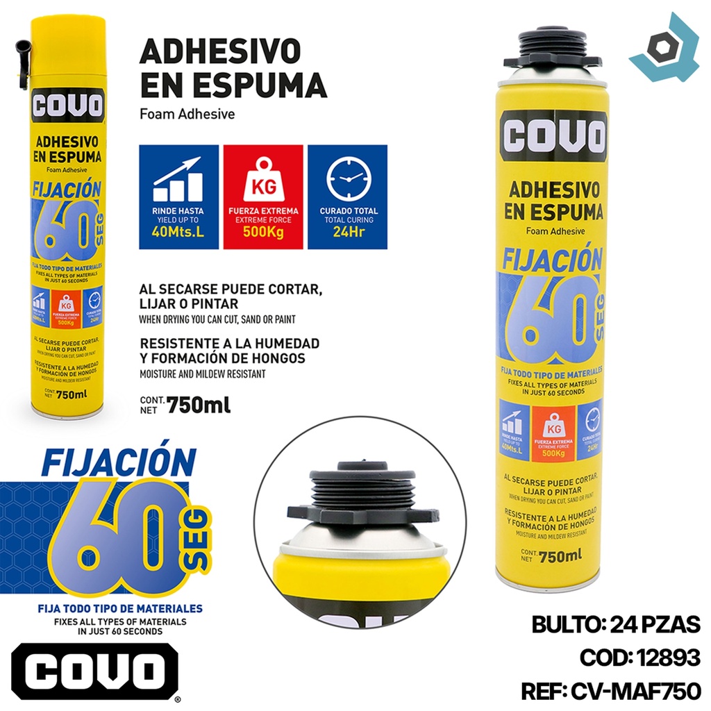 FIJATODO 60 SEGUNDOS 750ML COVO