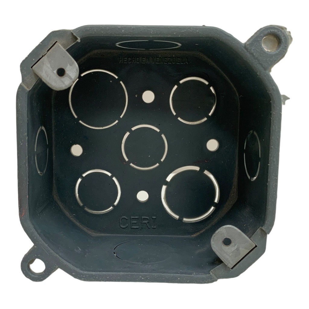 CAJETIN CUADRADO 4X4 PVC GRIS CERI