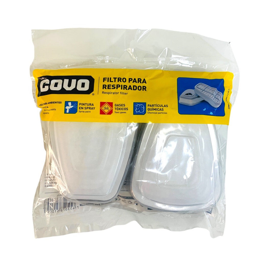 FILTRO DE REPUESTO PARA RESPIRADOR 2 PIEZAS COVO