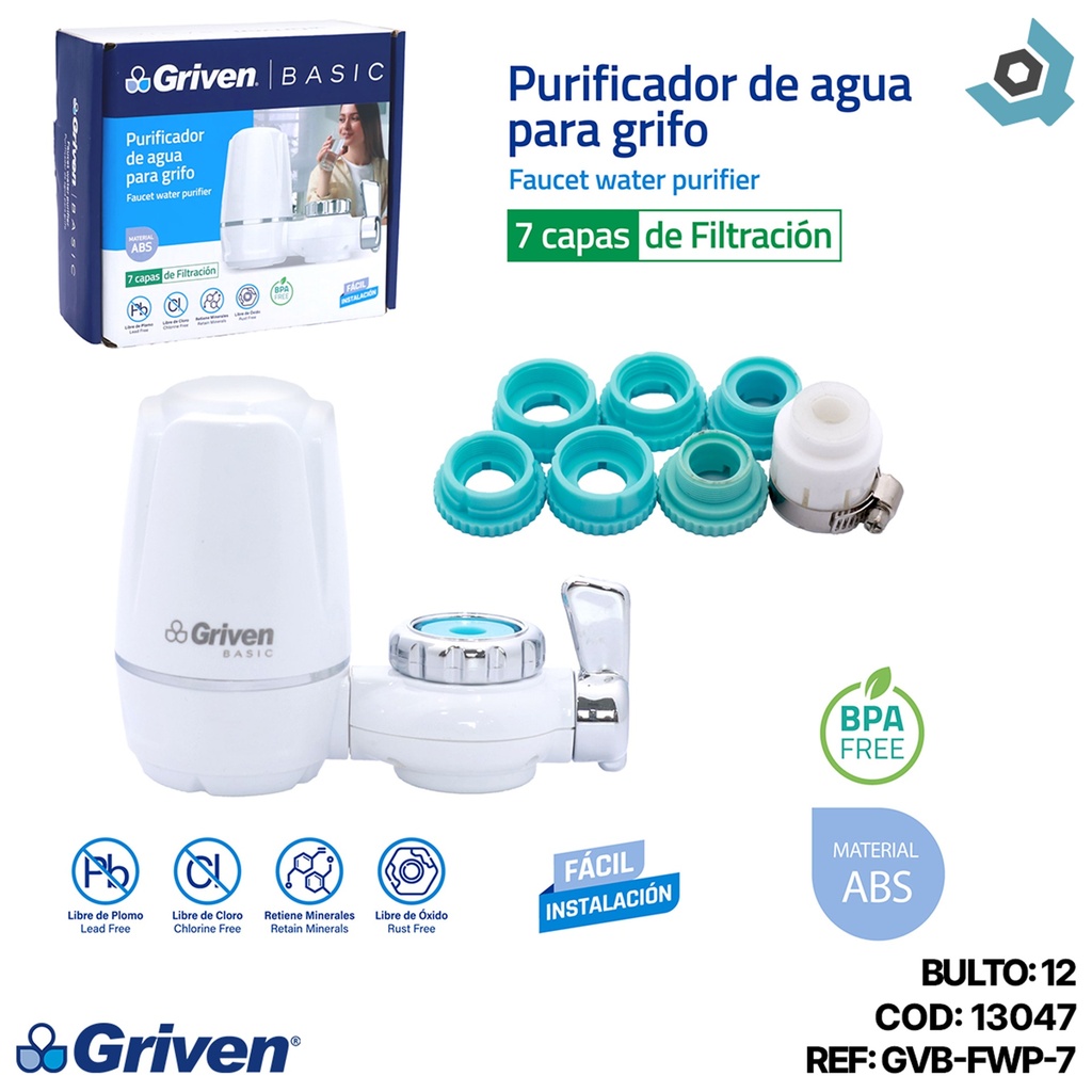 PURIFICADOR DE AGUA PARA GRIFERIA GRIVEN BASIC