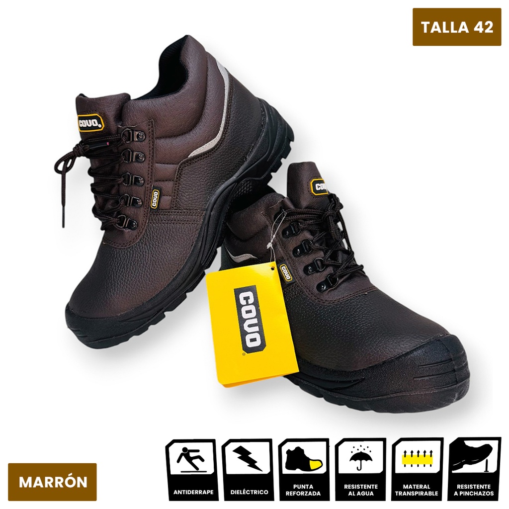 BOTAS DE SEGURIDAD INDUSTRIAL TALLA 42 COVO
