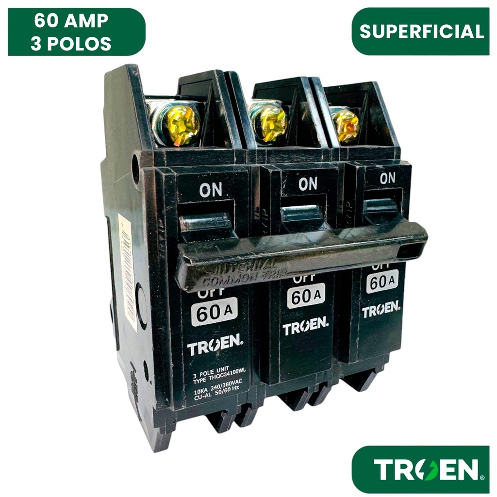 BREAKER SUPERFICIAL TERMOMAGNETICO 60A 3P TROEN