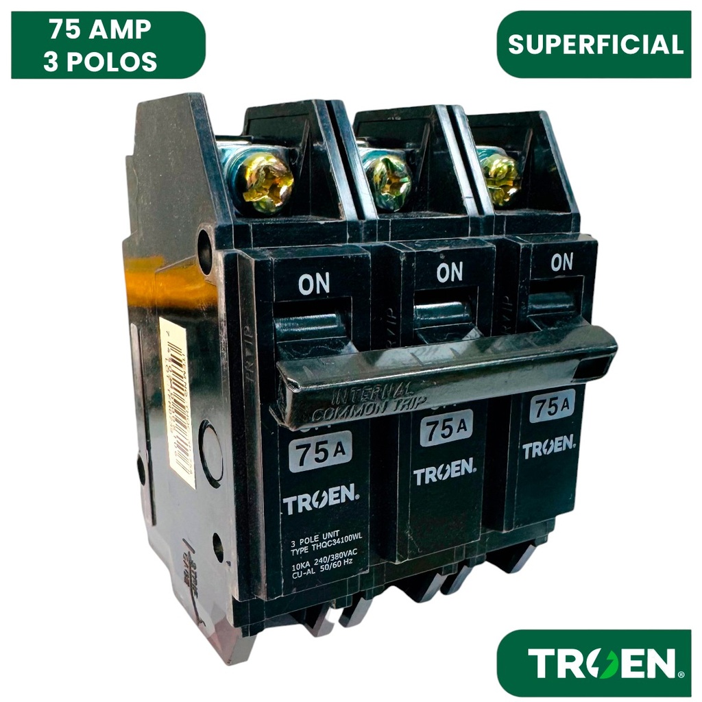 BREAKER SUPERFICIAL TERMOMAGNETICO 75A 3P TROEN