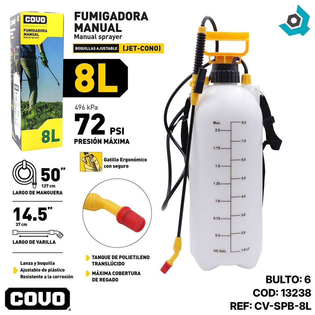 ATOMIZADOR MANUAL 8L COVO