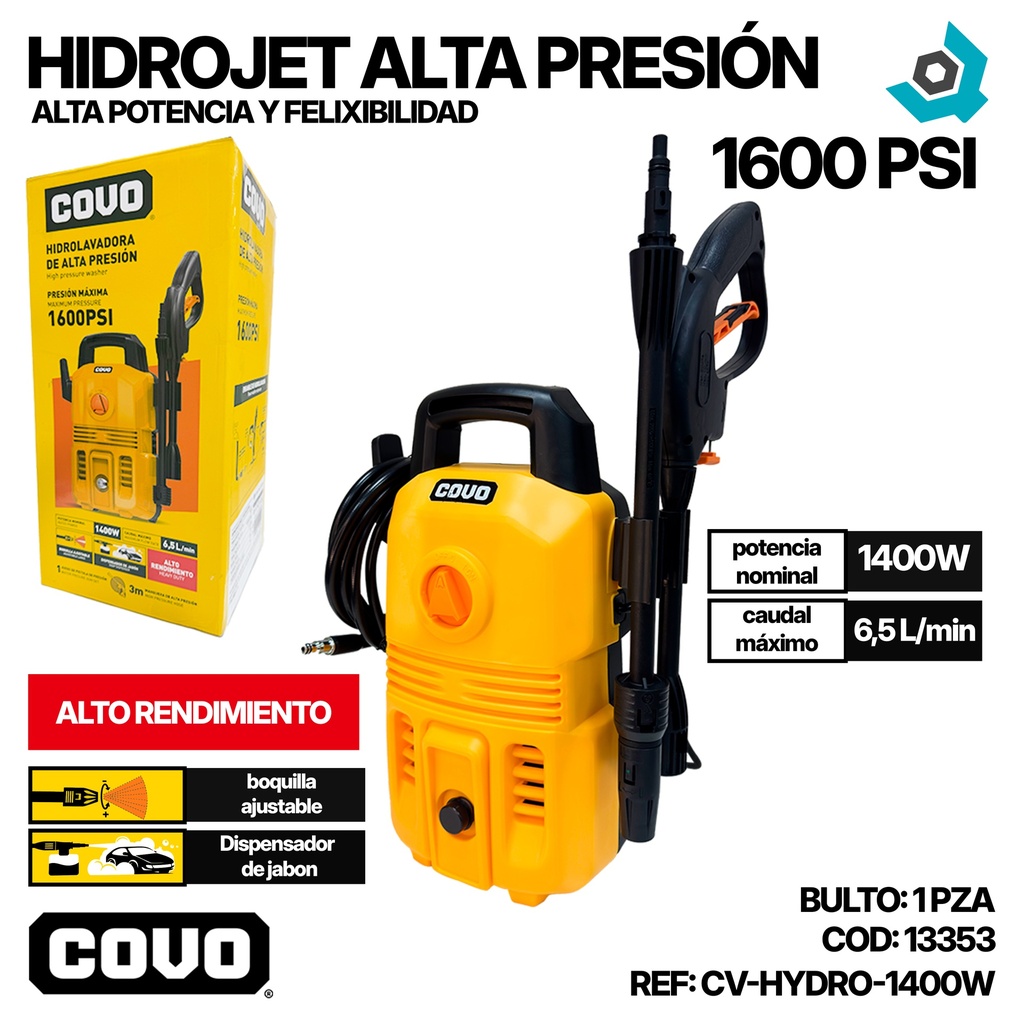 HIDROJET ALTA PRESION 1400W COVO