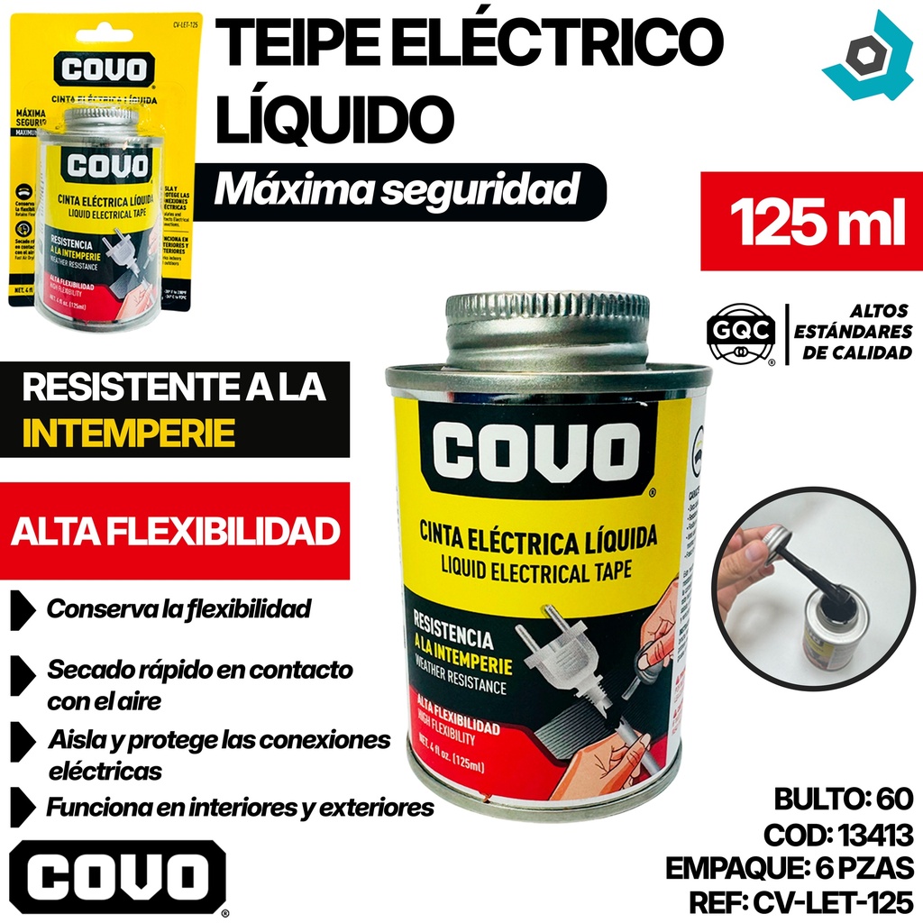 TEIPE ELECTRICO LIQUIDO 125 ML COVO