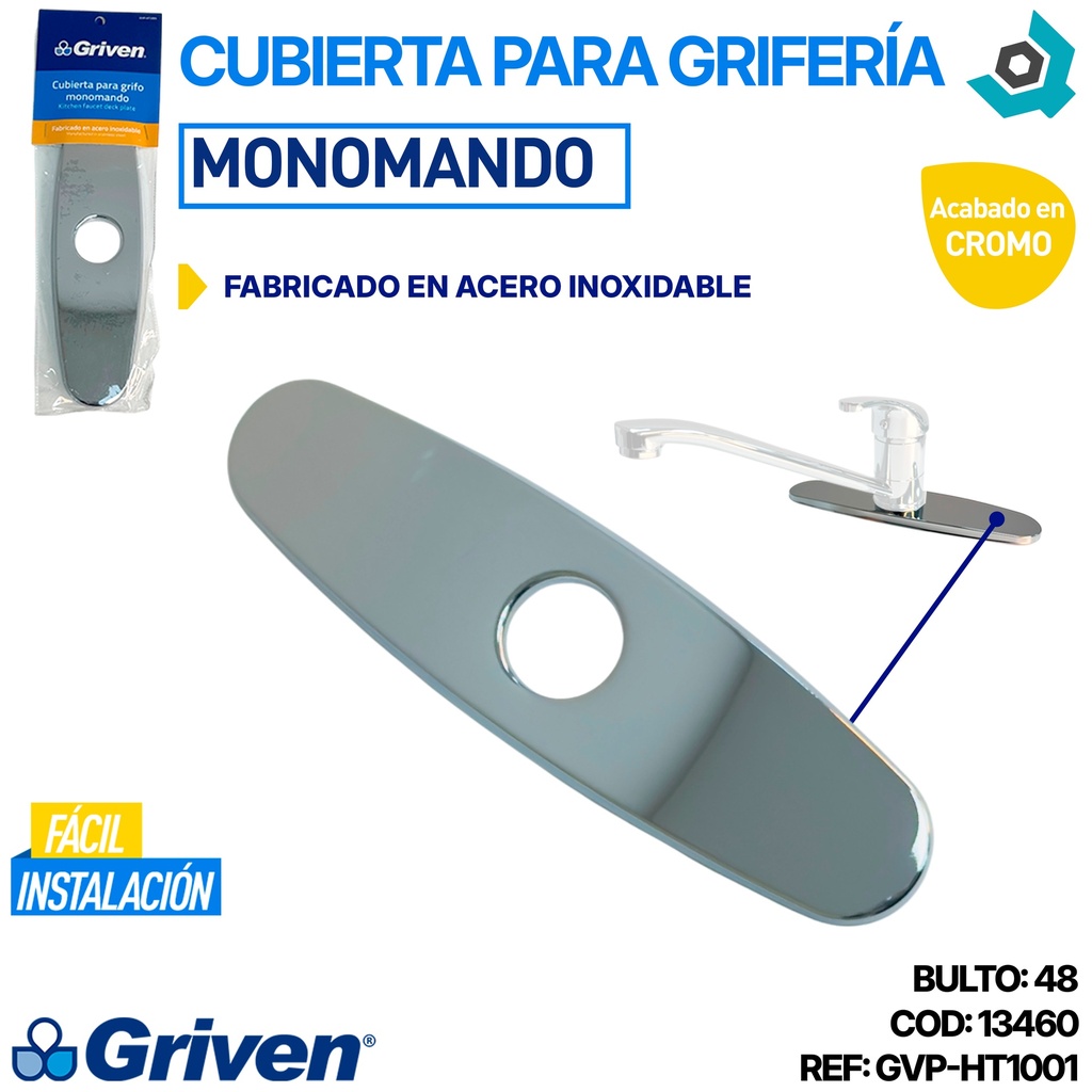 CUBIERTA PARA GRIFERIA MONOMANDO GRIVEN