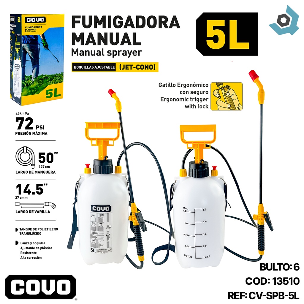 ATOMIZADOR MANUAL 5L COVO