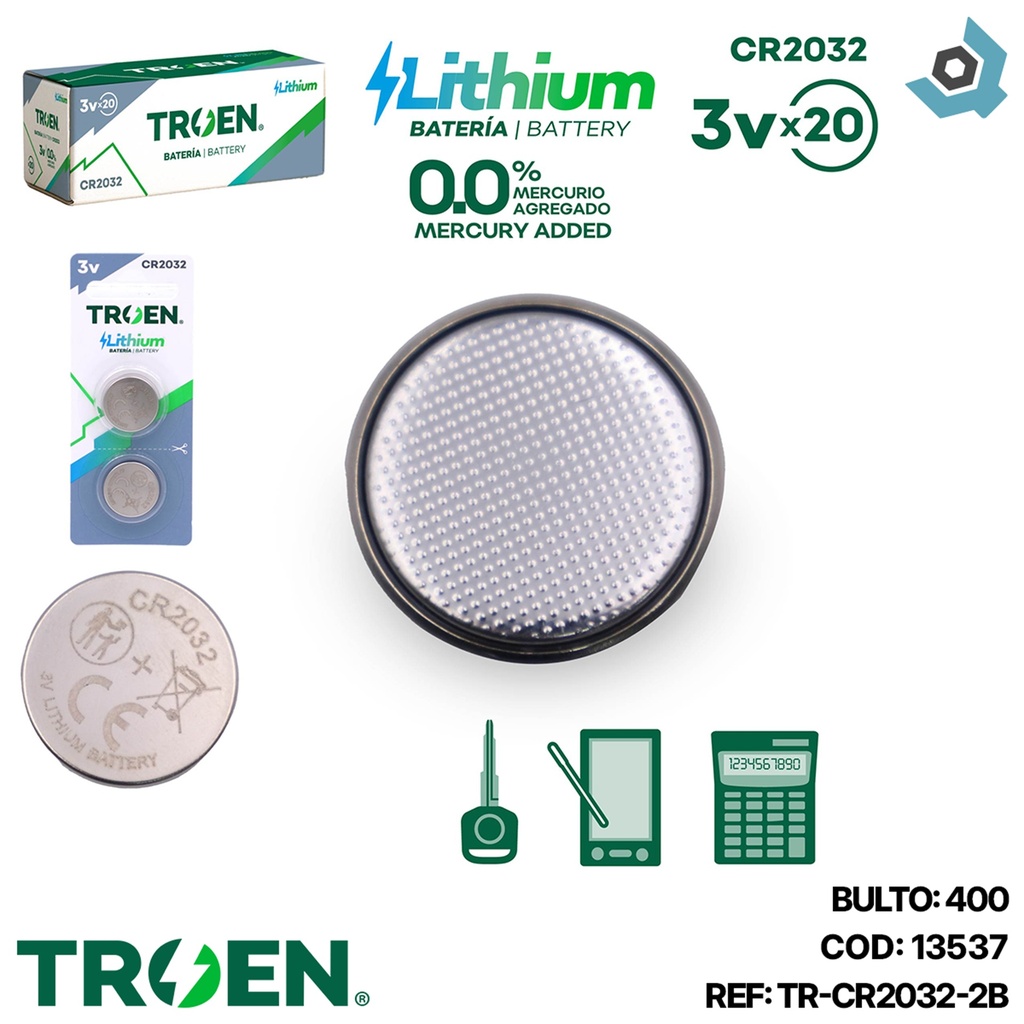 BATERIA LITHIUM 3V X 20 TROEN