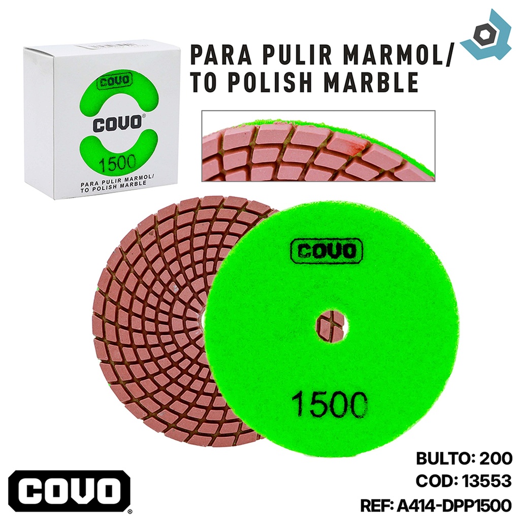 DISCO PARA PULIR MARMOL 1500 COVO