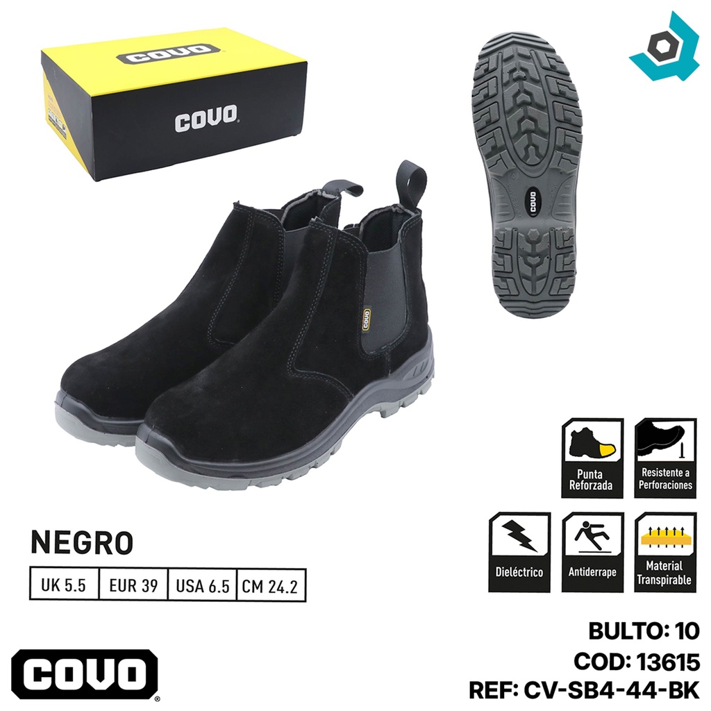 BOTAS DE SEGURIDAD NEGRAS TALLA 44 COVO