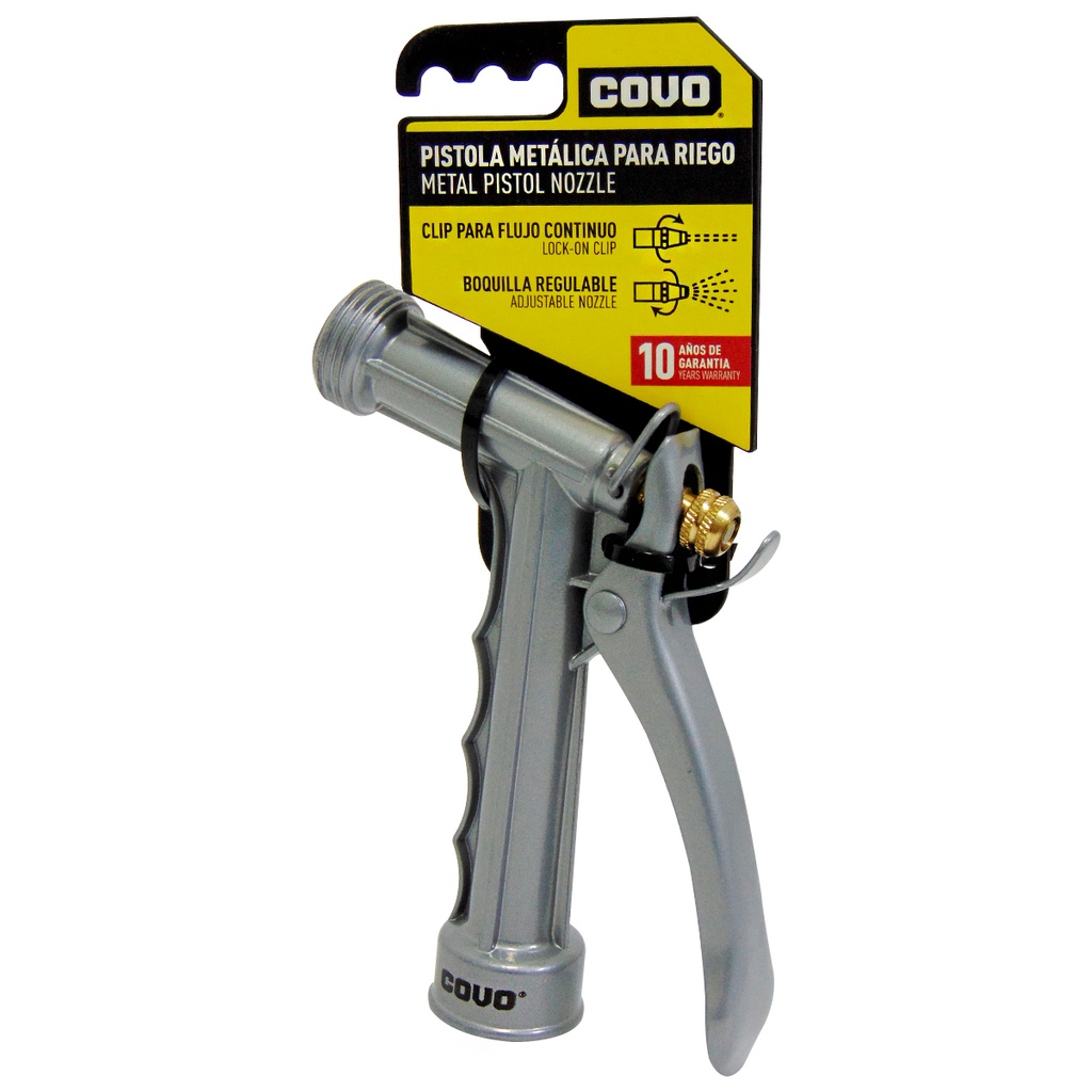 PISTOLA DE RIEGO 3/4" METALICA PARA MANGUERA COVO