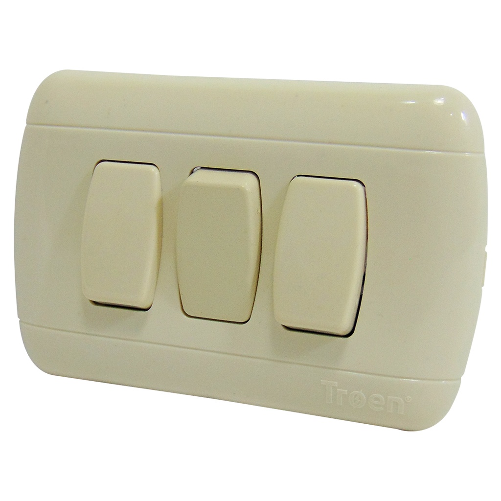 APAGADOR TRIPLE 3 WAY BEIGE TROEN