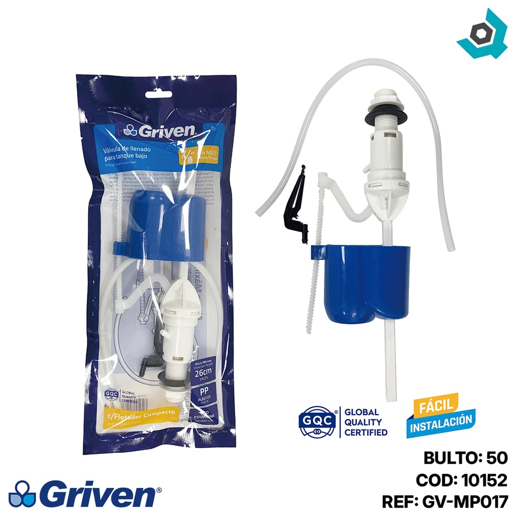 VALVULA DE LLENADO PARA TANQUE BAJO GRIVEN