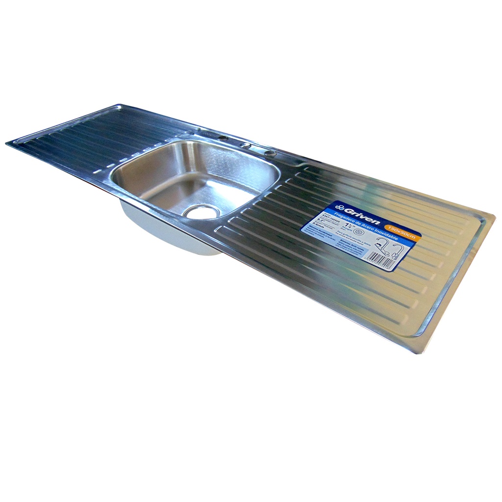 FREGADERO INDIVIDUAL 150X50CM ACERO INOXIDABLE GRIVEN