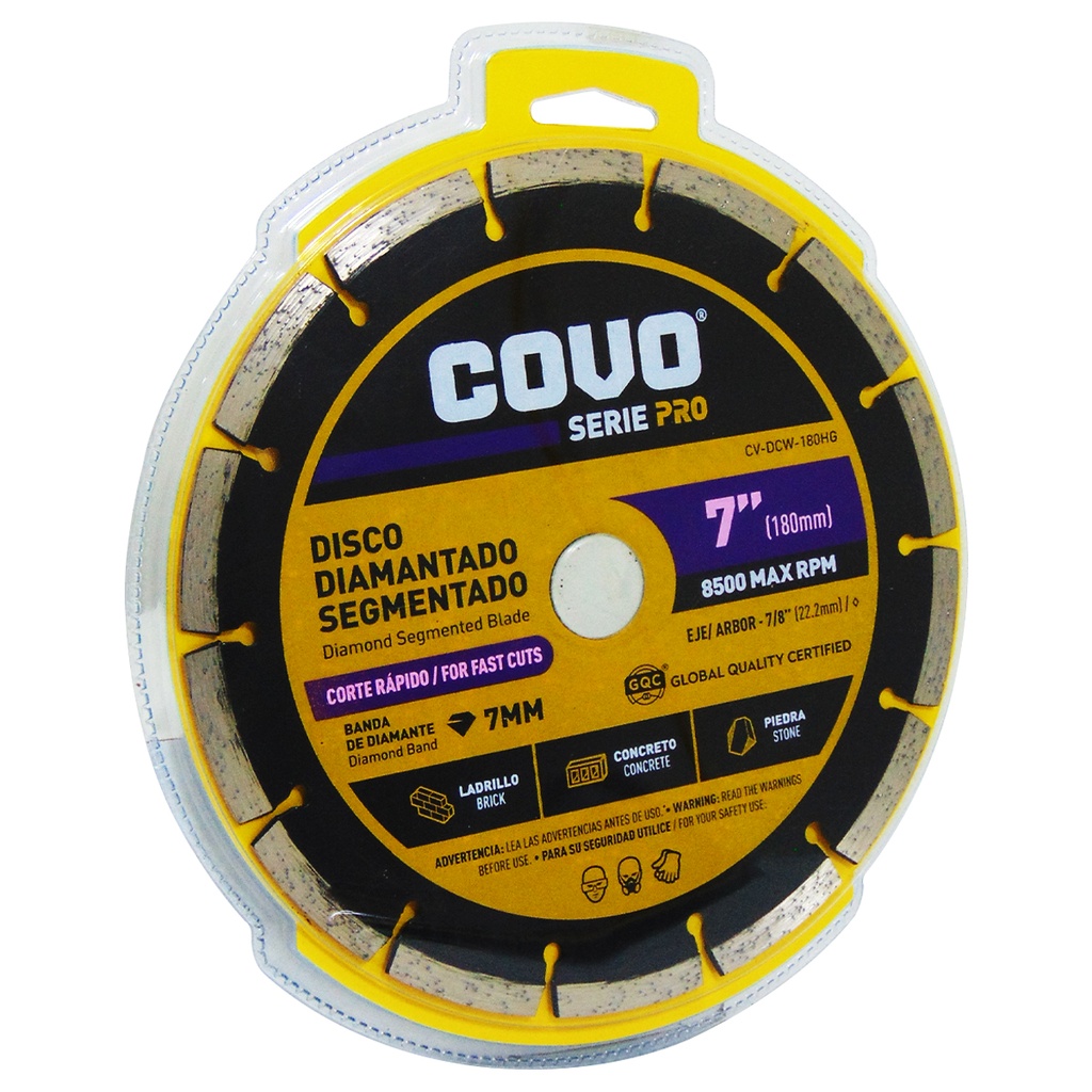 DISCO DIAMANTADO 7" SEGMENTADO COVO PRO
