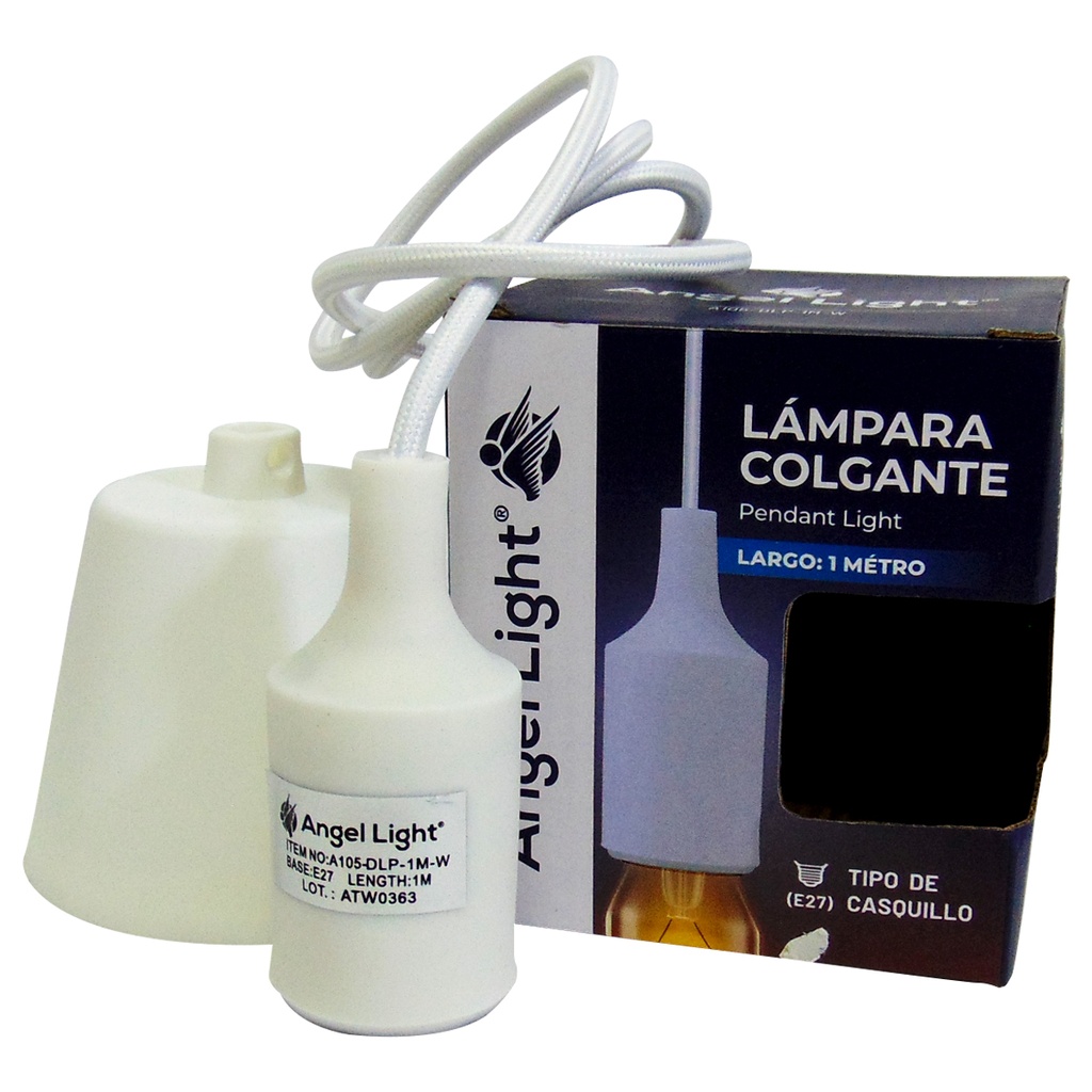 SOCATE PARA BOMBILLO COLGANTE 1M BLANCO ANGEL LIGHT