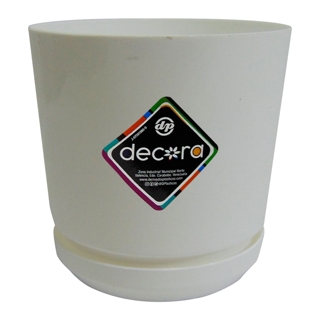 MATERO Y PLATO PP ART CIL LISO D-10 BLANCO DP