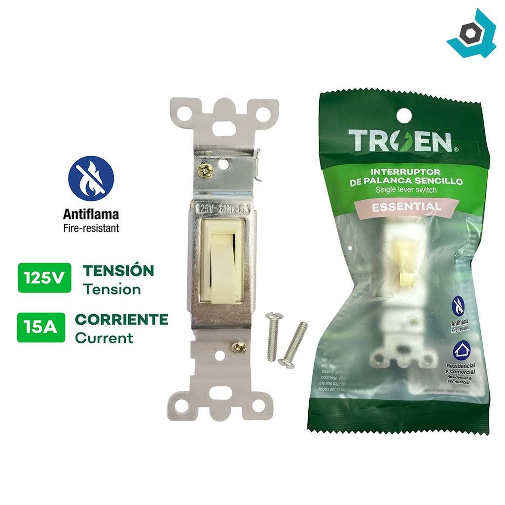 APAGADOR ELECTRICO SENCILLO BEIGE TROEN