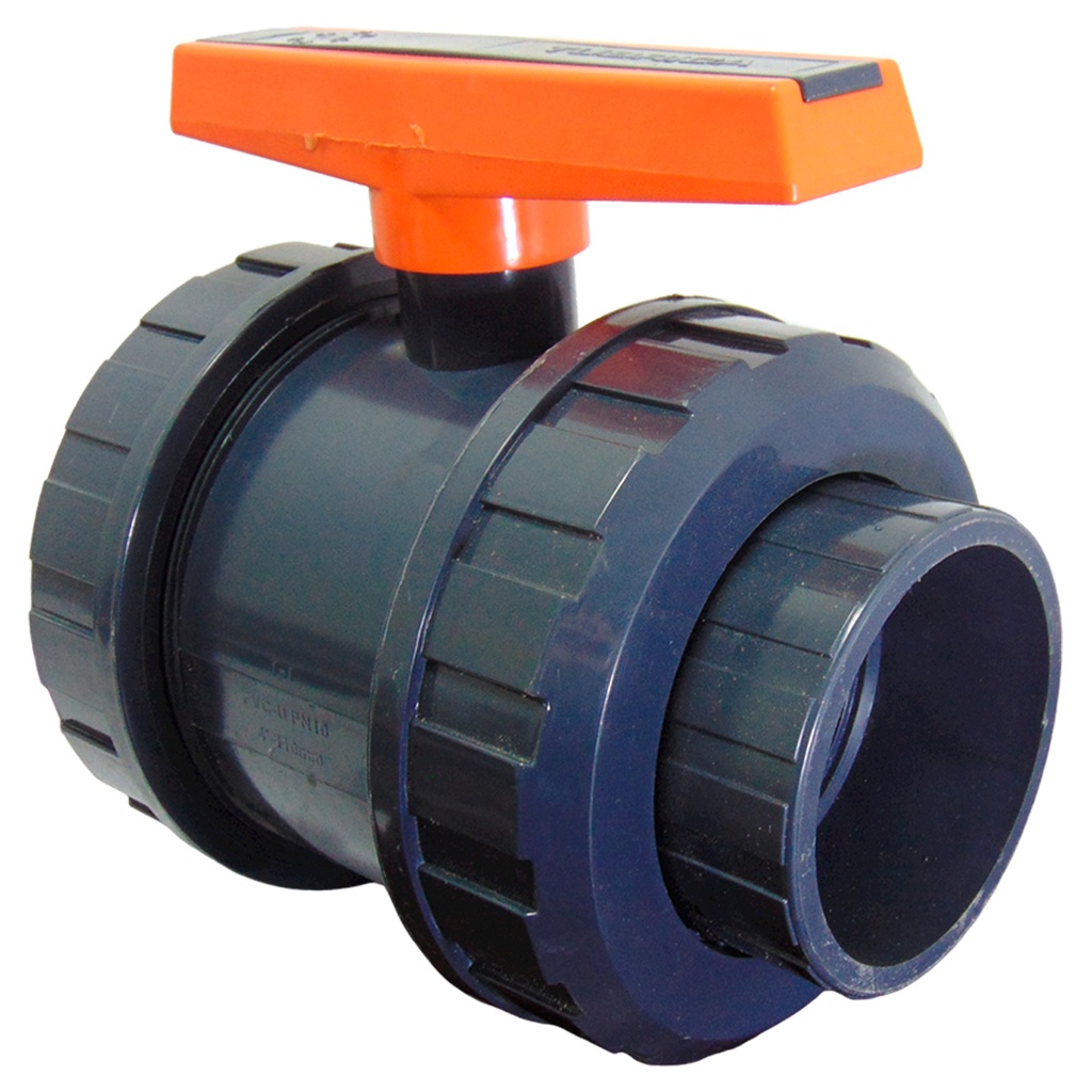 VALVULA BOLA DOBLE UNION UNIVERSAL PVC PRES 4" TUBRICA