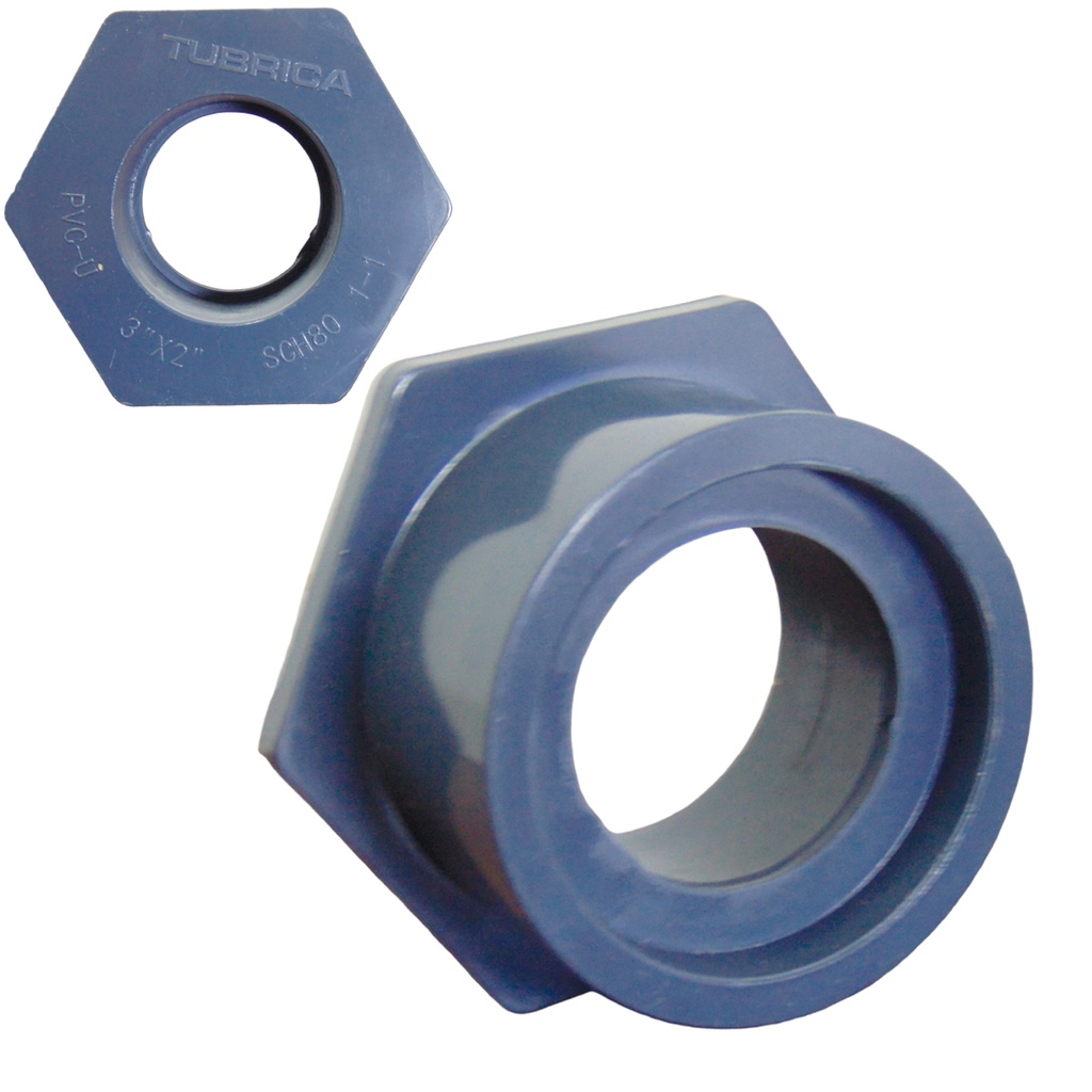 BUJE REDUCCION DE PVC PRES 3" X 2" EXC TUBRICA
