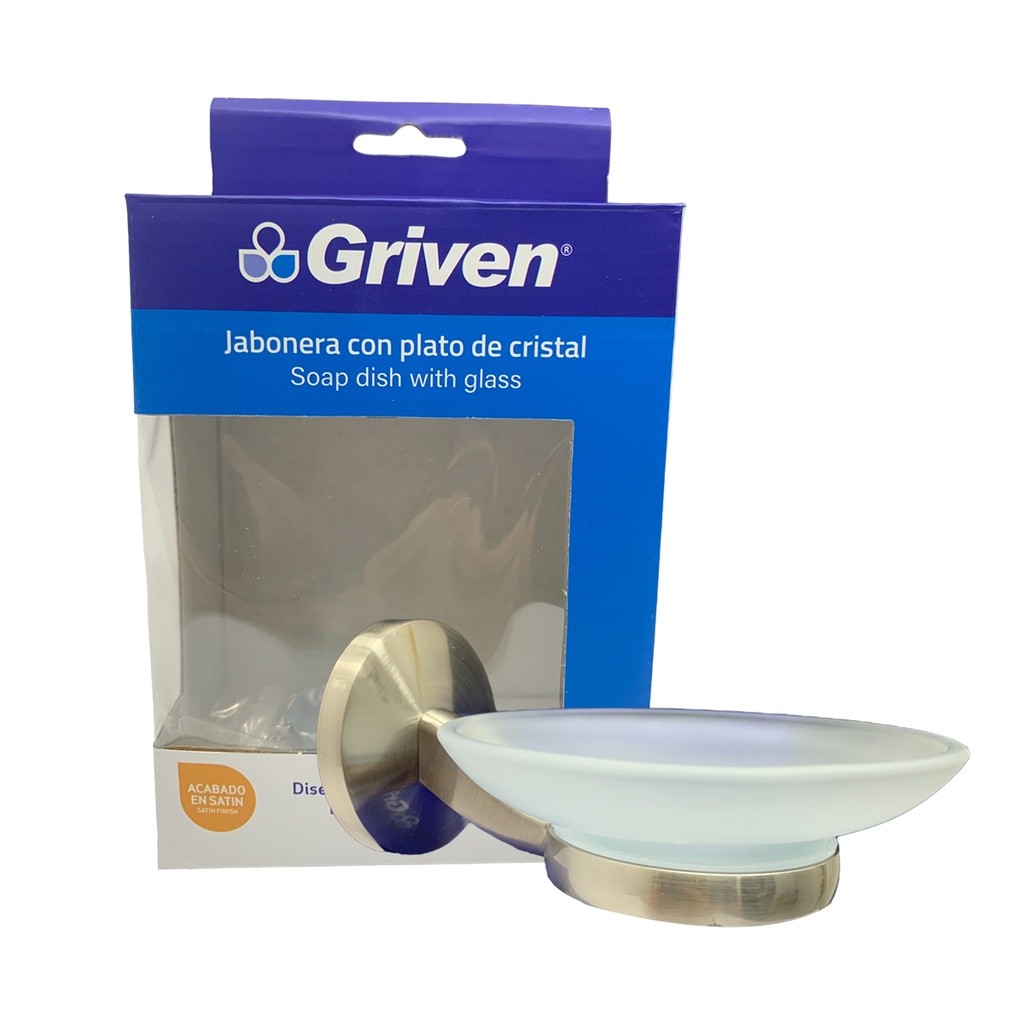 JABONERA CON PLATO SATINADO GRIVEN