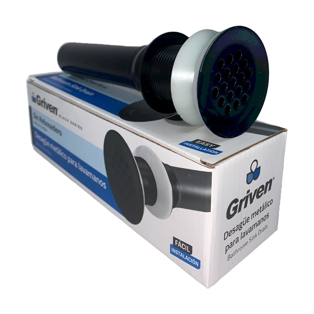 DESAGUE METALICO PARA LAVAMANOS GRIVEN BLACK