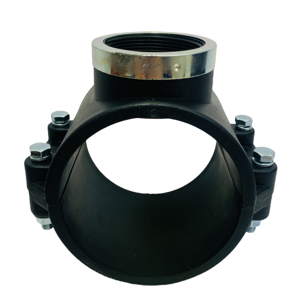 ABRAZADERA PARA RIEGO PP CON ROSCA 110MM X 2" TUBRICA